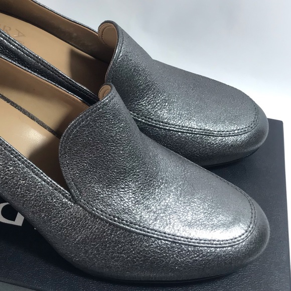 Naturalizer Dany Pewter Metallic Leather Round Toe Pumps Size 5 1/2M NIB - Picture 6 of 15